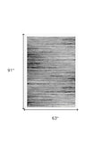 5' X 8' Grey Abstract Area Rug - Homeroots - Flyclothing LLC