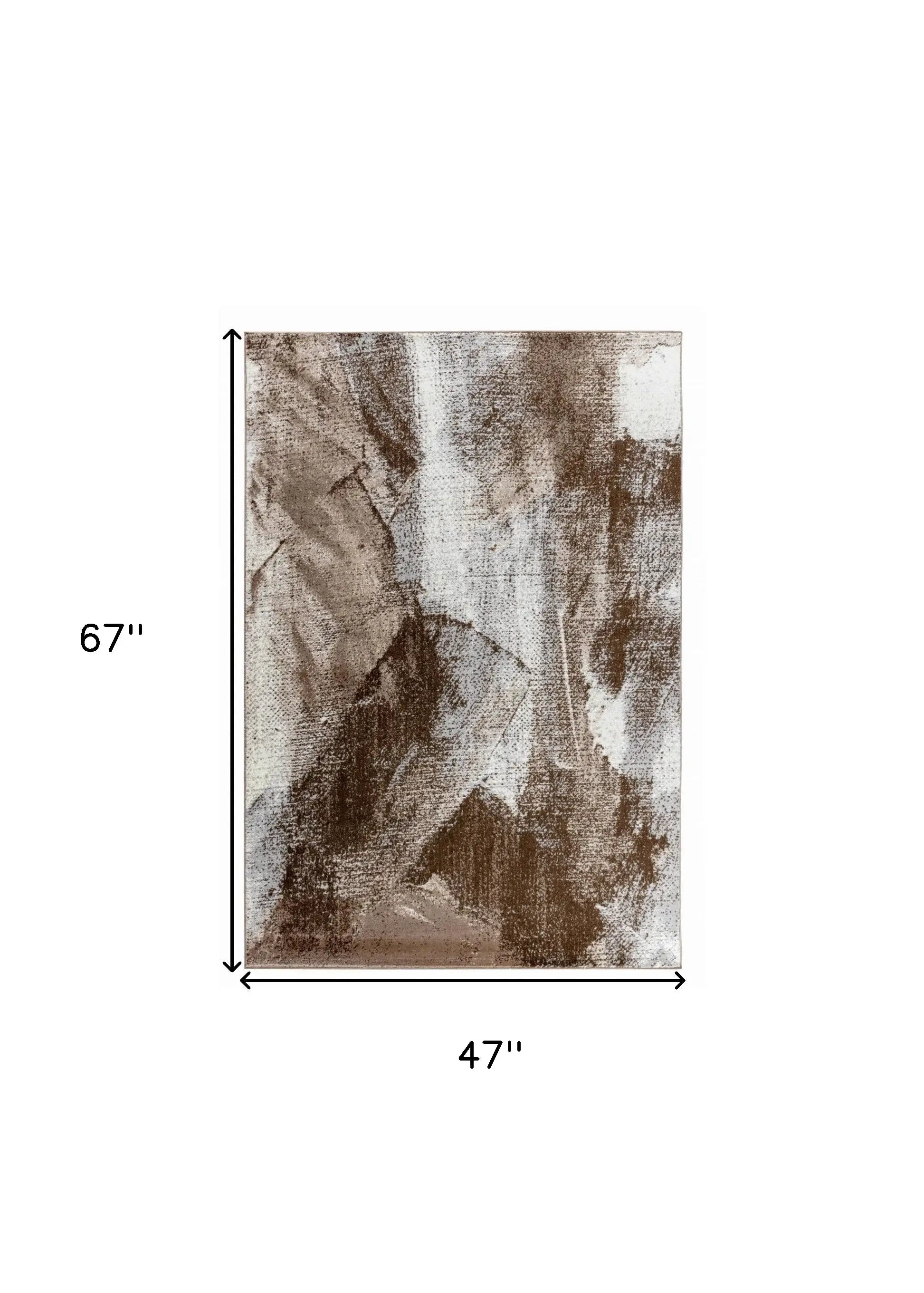 4' X 6' Brown Abstract Area Rug - Homeroots - Flyclothing LLC