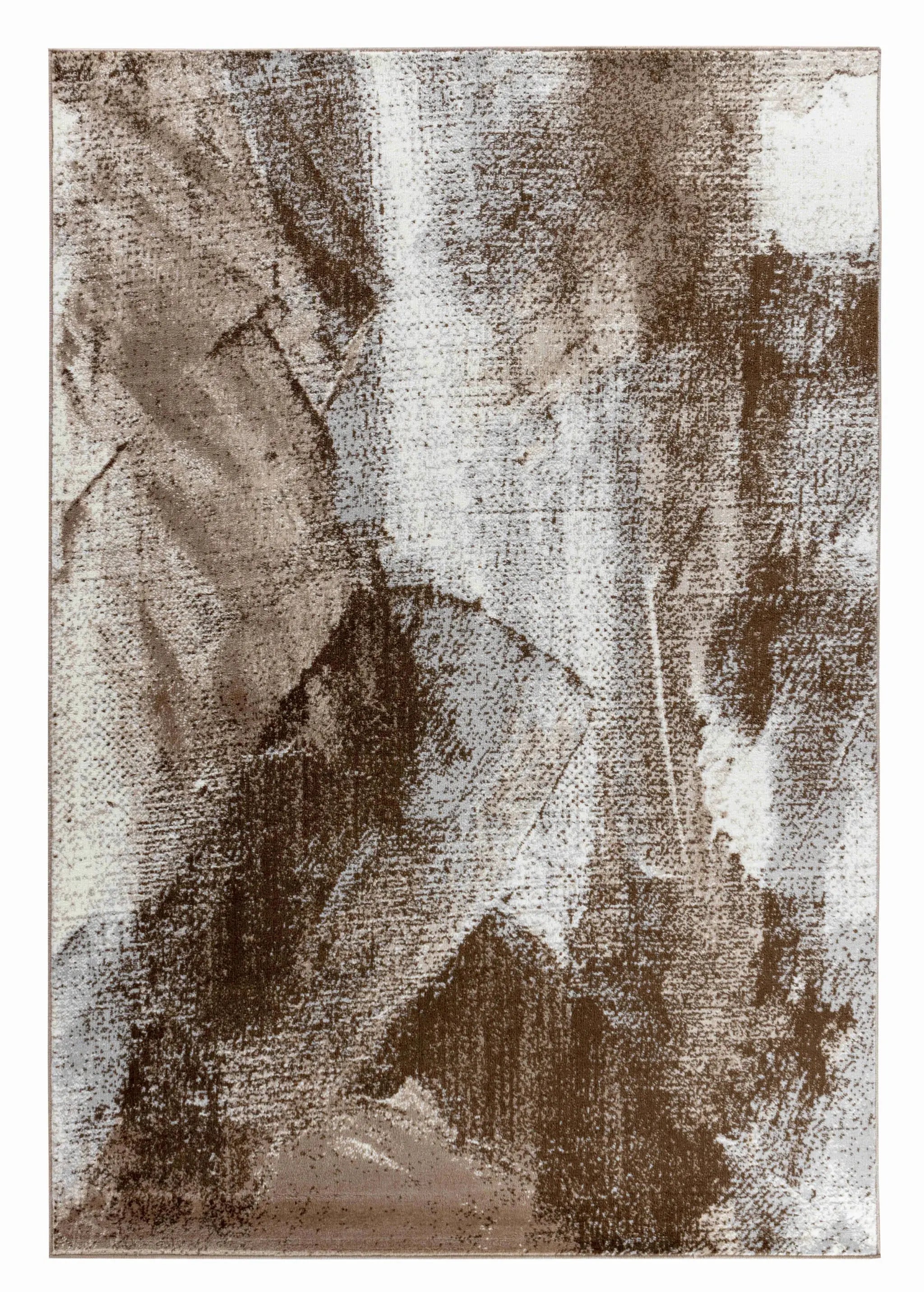 7' X 10' Brown Abstract Area Rug - Homeroots - Flyclothing LLC