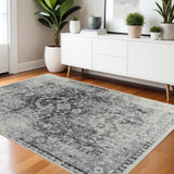4' X 6' Black Oriental Area Rug - Homeroots - Flyclothing LLC