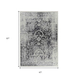 4' X 6' Black Oriental Area Rug - Homeroots - Flyclothing LLC