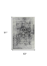 5' X 8' Black Oriental Area Rug - Homeroots - Flyclothing LLC