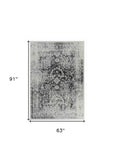 5' X 8' Black Oriental Area Rug - Homeroots - Flyclothing LLC