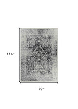 7' X 10' Black Oriental Area Rug - Homeroots - Flyclothing LLC