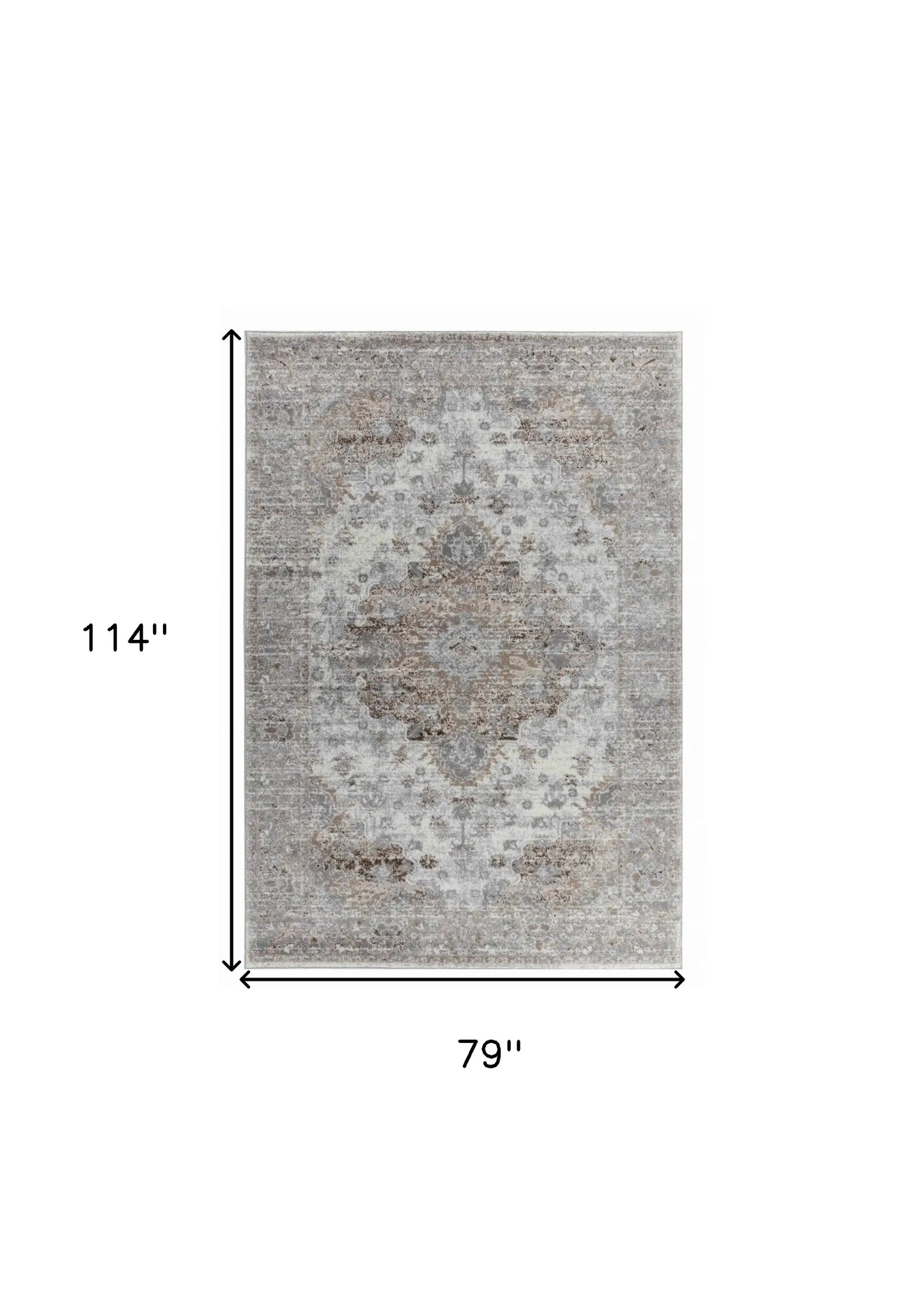 7' X 10' Brown Oriental Area Rug - Homeroots - Flyclothing LLC