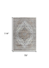 7' X 10' Brown Oriental Area Rug - Homeroots - Flyclothing LLC