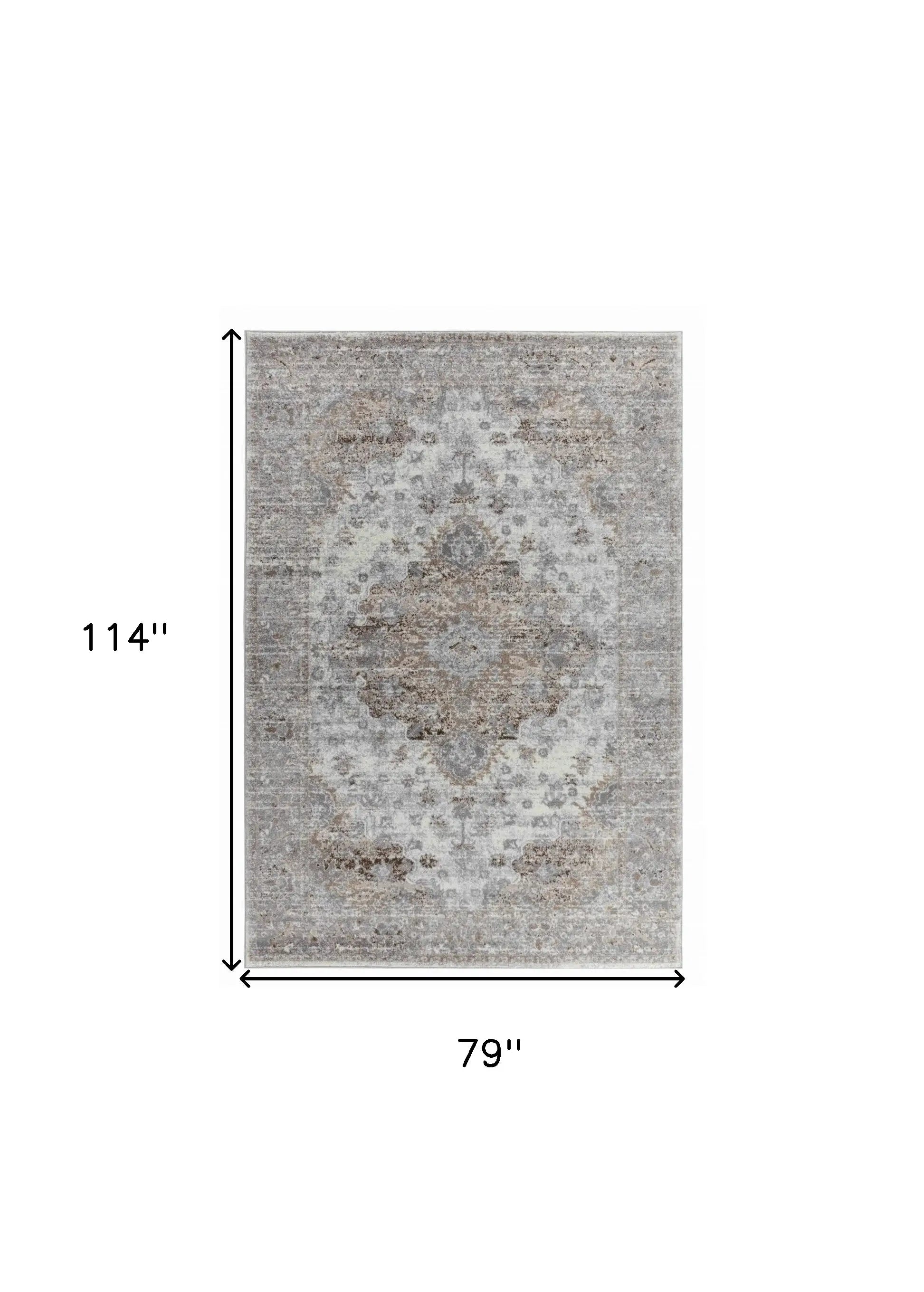 7' X 10' Brown Oriental Area Rug - Homeroots - Flyclothing LLC
