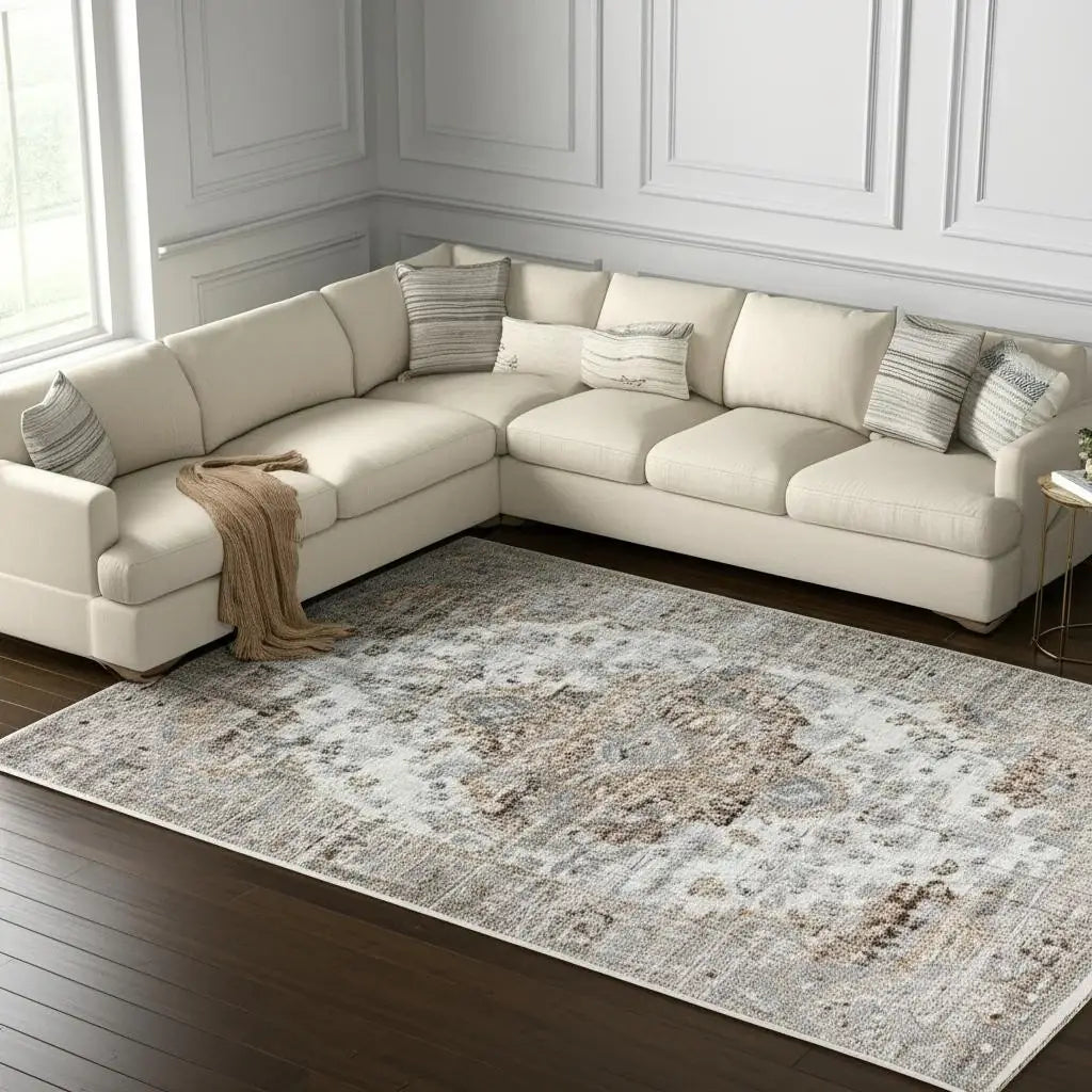 8' X 11' Brown Oriental Area Rug - Homeroots - Flyclothing LLC