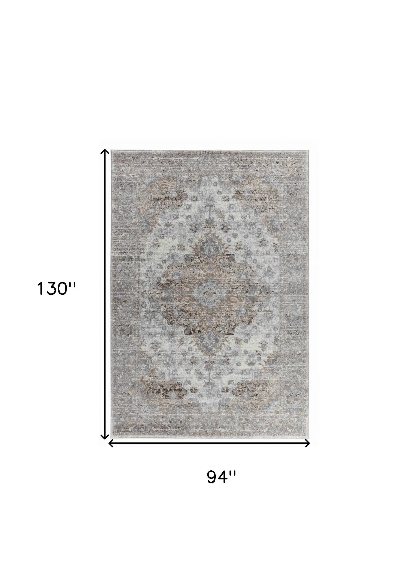 8' X 11' Brown Oriental Area Rug - Homeroots - Flyclothing LLC