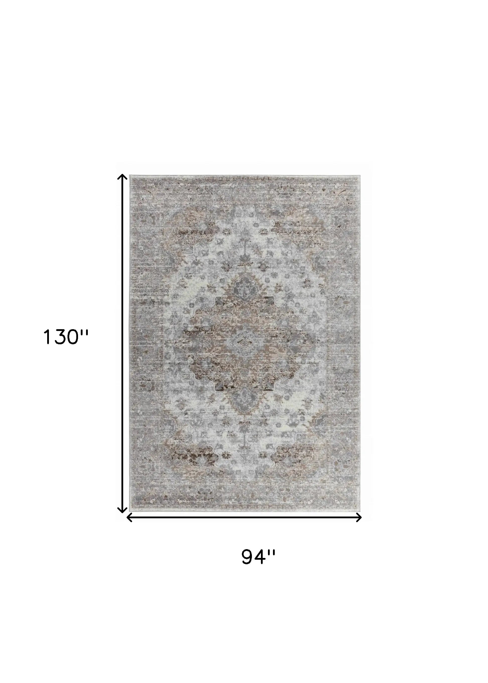 8' X 11' Brown Oriental Area Rug - Homeroots - Flyclothing LLC