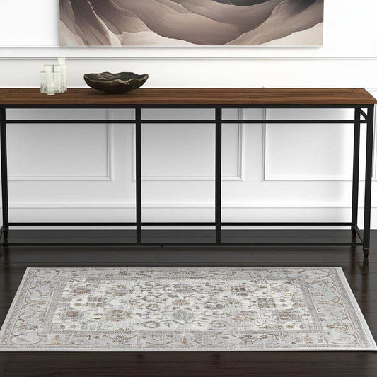 4' X 6' Grey Oriental Area Rug - Homeroots - Flyclothing LLC