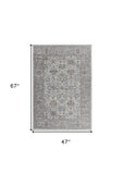 4' X 6' Grey Oriental Area Rug - Homeroots - Flyclothing LLC