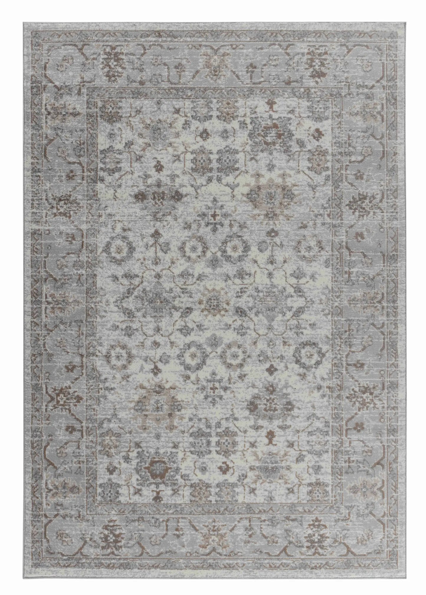 4' X 6' Grey Oriental Area Rug - Homeroots - Flyclothing LLC