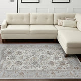 7' X 10' Grey Oriental Area Rug - Homeroots - Flyclothing LLC