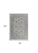 8' X 11' Grey Oriental Area Rug - Homeroots - Flyclothing LLC