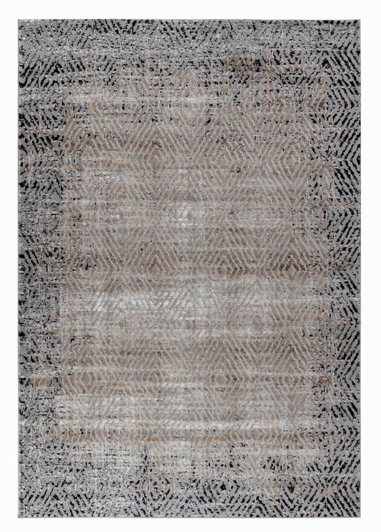 4' X 6' Brown Geometric Area Rug - Homeroots - Flyclothing LLC