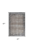 4' X 6' Brown Geometric Area Rug - Homeroots - Flyclothing LLC
