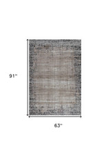 5' X 8' Brown Geometric Area Rug - Homeroots - Flyclothing LLC