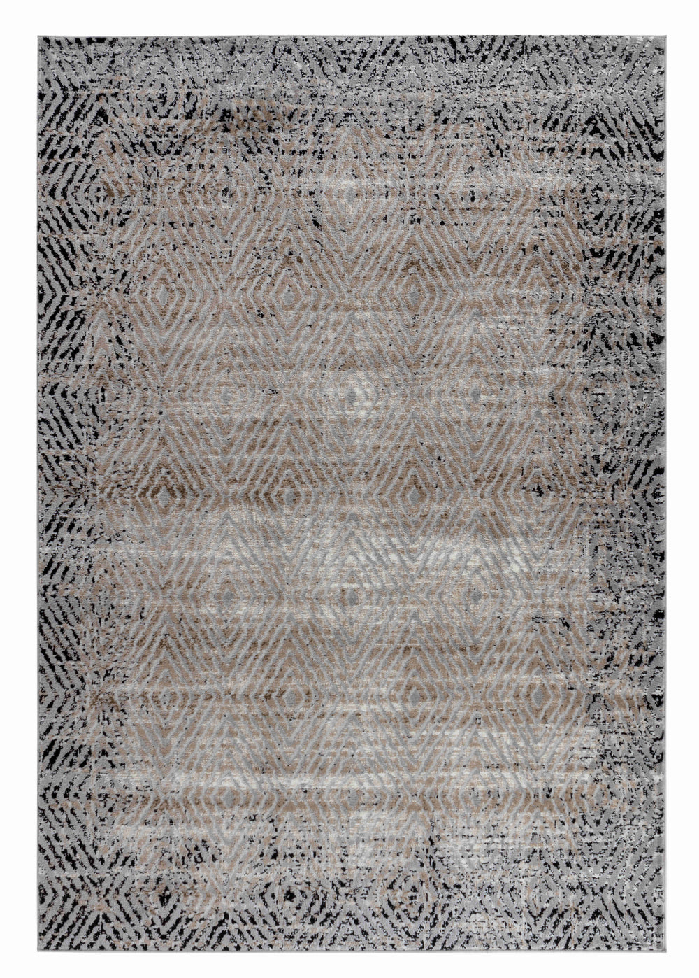 5' X 8' Brown Geometric Area Rug - Homeroots
