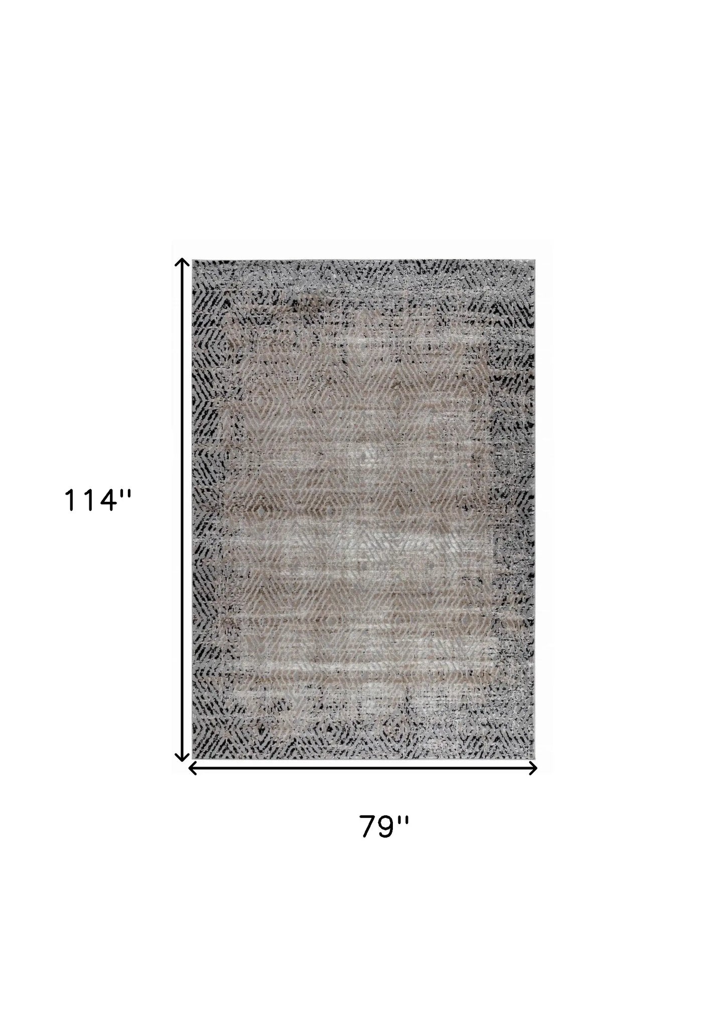 7' X 10' Brown Geometric Area Rug - Homeroots - Flyclothing LLC
