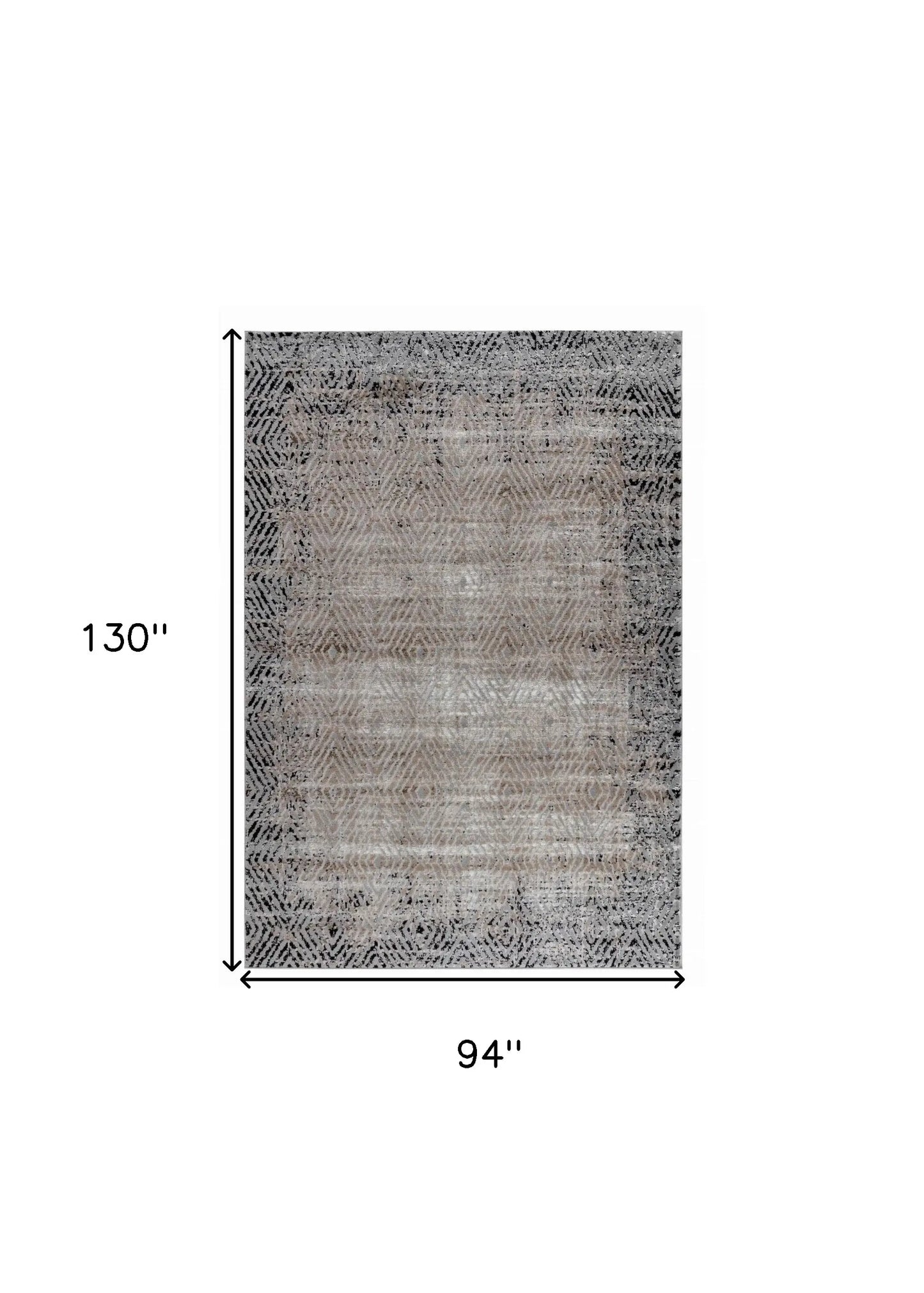 8' X 11' Brown Geometric Area Rug - Homeroots - Flyclothing LLC