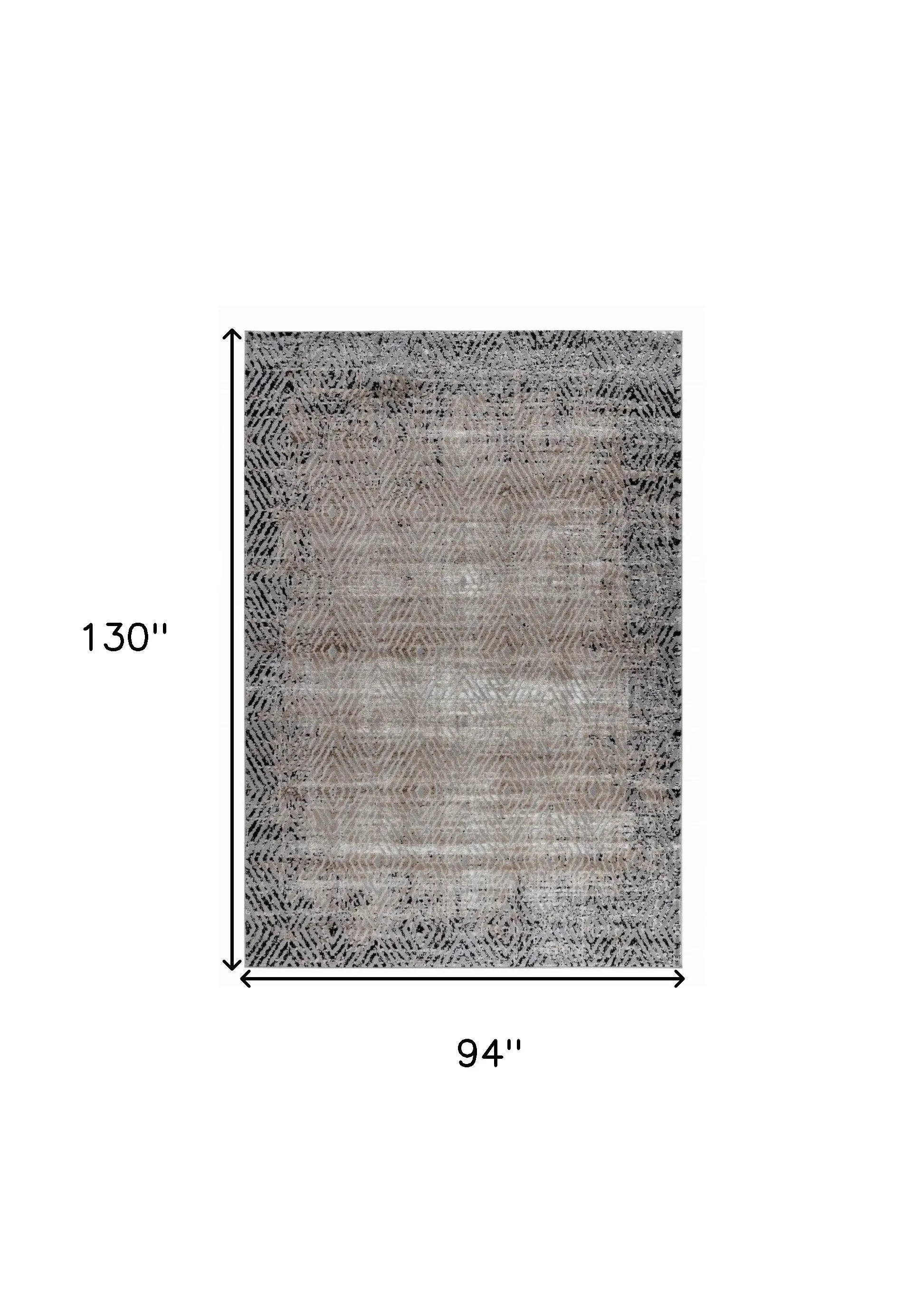 8' X 11' Brown Geometric Area Rug - Homeroots - Flyclothing LLC