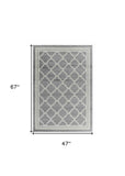 4' X 6' Grey Moroccan Area Rug - Homeroots - Flyclothing LLC