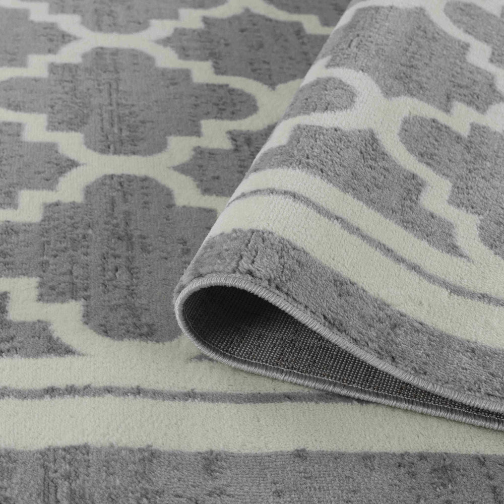 5' X 8' Grey Moroccan Area Rug - Homeroots - Flyclothing LLC
