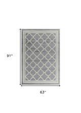 5' X 8' Grey Moroccan Area Rug - Homeroots - Flyclothing LLC