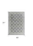 5' X 8' Grey Moroccan Area Rug - Homeroots