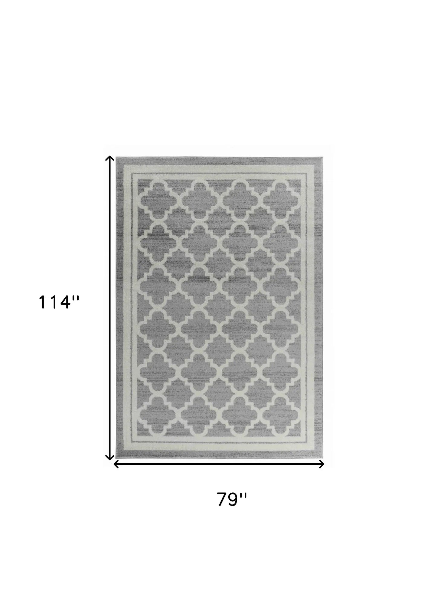7' X 10' Grey Moroccan Area Rug - Homeroots - Flyclothing LLC