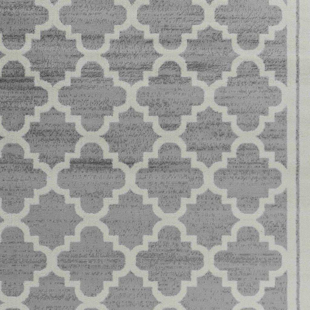 8' X 11' Grey Moroccan Area Rug - Homeroots - Flyclothing LLC