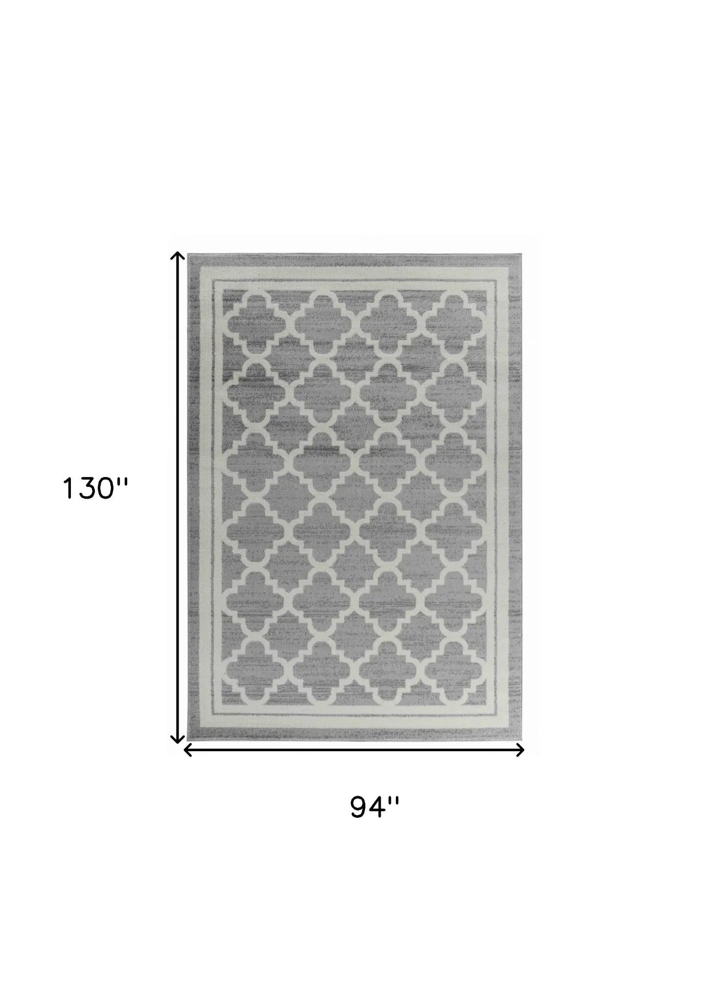 8' X 11' Grey Moroccan Area Rug - Homeroots - Flyclothing LLC