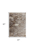 4' X 6' Brown Abstract Area Rug - Homeroots - Flyclothing LLC