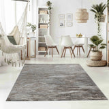 5' X 8' Brown Abstract Area Rug - Homeroots - Flyclothing LLC