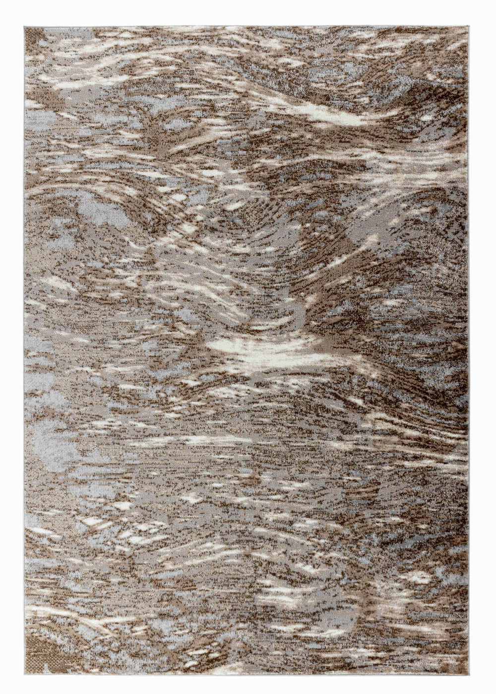 8' X 11' Brown Abstract Area Rug - Homeroots - Flyclothing LLC