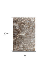 8' X 11' Brown Abstract Area Rug - Homeroots - Flyclothing LLC