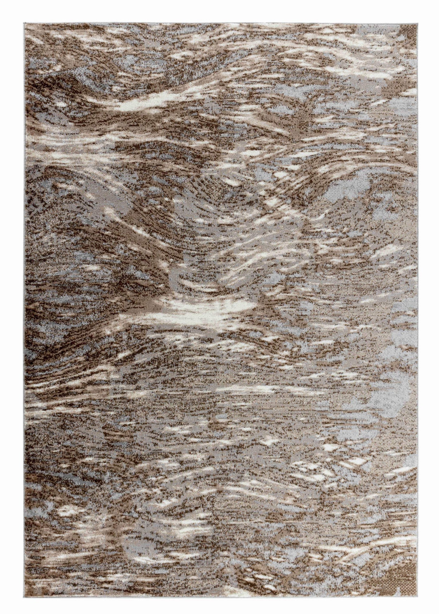 8' X 11' Brown Abstract Area Rug - Homeroots - Flyclothing LLC