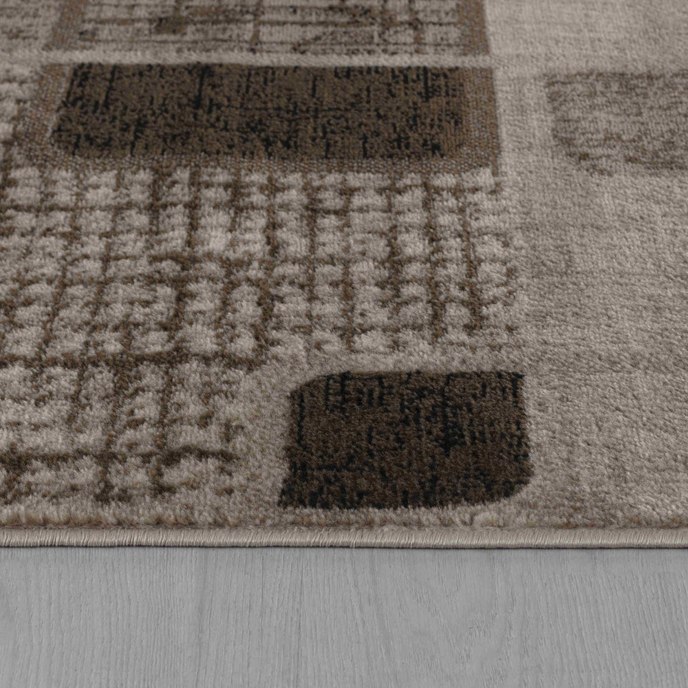 5' X 8' Brown Geometric Area Rug - Homeroots - Flyclothing LLC