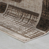5' X 8' Brown Geometric Area Rug - Homeroots