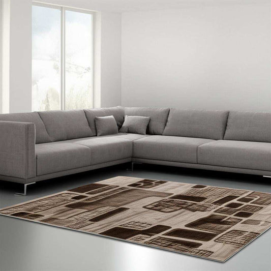 8' X 11' Brown Geometric Area Rug - Homeroots - Flyclothing LLC
