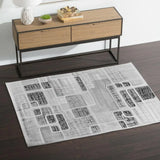 4' X 6' Grey Geometric Area Rug - Homeroots - Flyclothing LLC