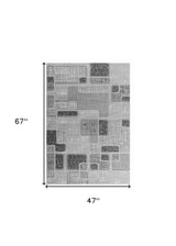 4' X 6' Grey Geometric Area Rug - Homeroots - Flyclothing LLC