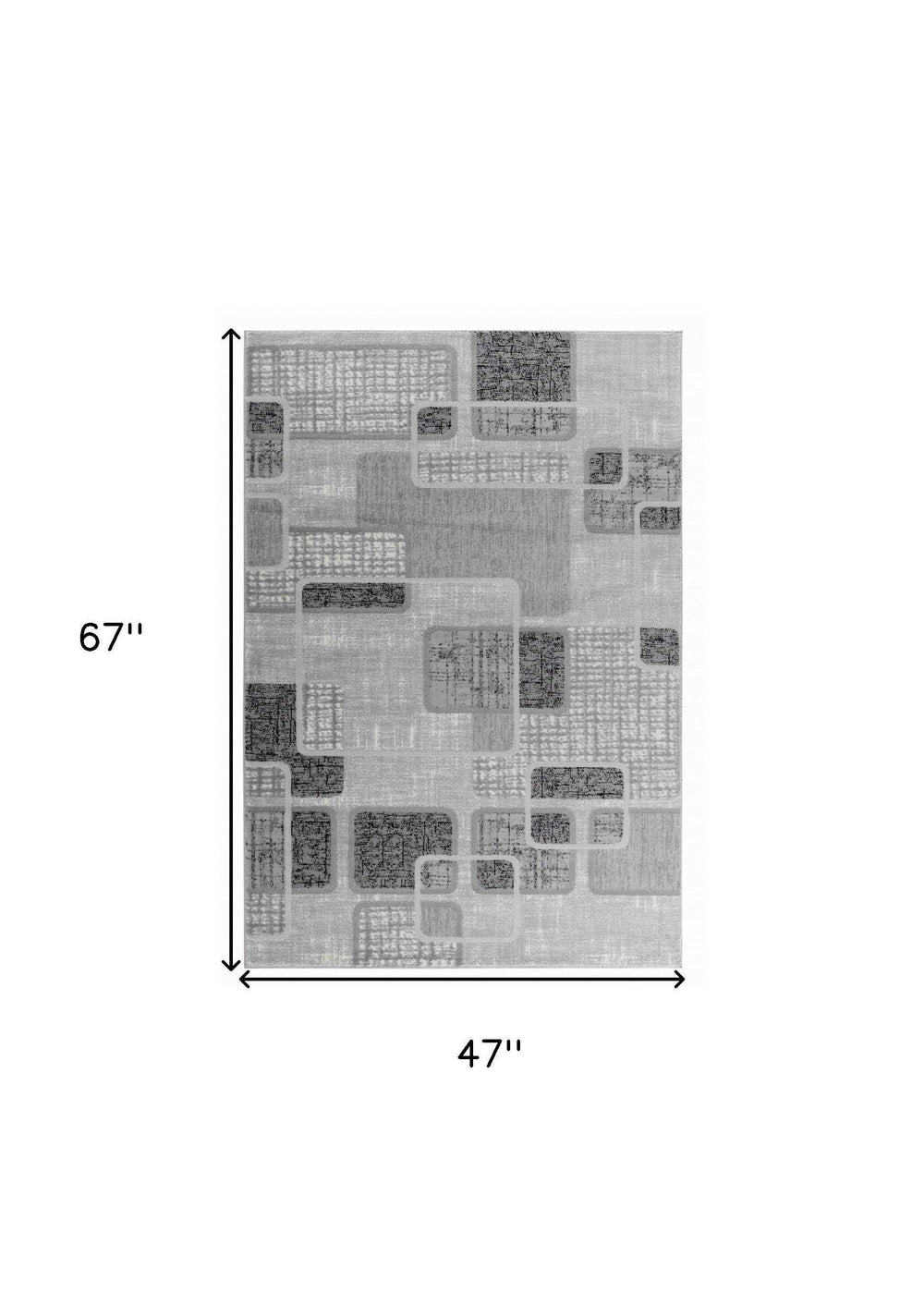 4' X 6' Grey Geometric Area Rug - Homeroots - Flyclothing LLC