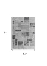 5' X 8' Grey Geometric Area Rug - Homeroots - Flyclothing LLC