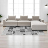 7' X 10' Grey Geometric Area Rug - Homeroots - Flyclothing LLC