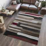 4' X 6' Brown Abstract Area Rug - Homeroots - Flyclothing LLC