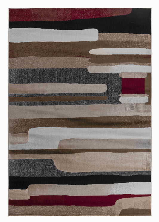 4' X 6' Brown Abstract Area Rug - Homeroots - Flyclothing LLC