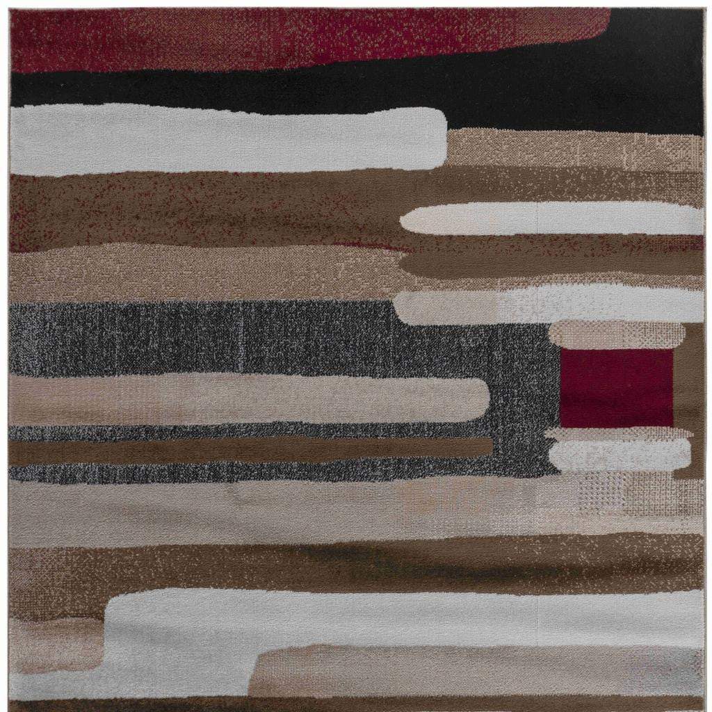 5' X 8' Brown Abstract Area Rug - Homeroots - Flyclothing LLC