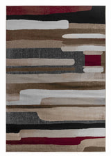 5' X 8' Brown Abstract Area Rug - Homeroots - Flyclothing LLC